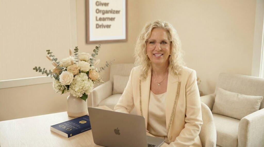 Michelle Matthews GOLD communication framework desk